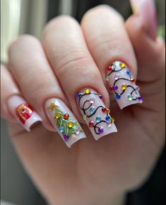 Nail Art Noel, Festival Nails, Xmas Nails, Christmas Nail Designs, Fire Nails, Funky Nails, Nails Inspo, Dope Nails, Arte Floral