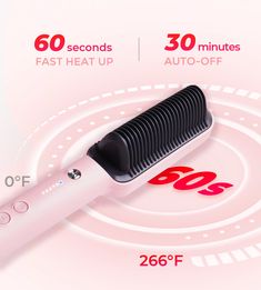 TYMO RING-PINK Hair Straightner Comb | Tymo Beauty Tymo Hair Straightener Brush, Burnt Hair Smell, Tymo Hair, Really Curly Hair, Hair Straightener Brush, Burnt Hair, Straightener Brush, Best Hair Straightener, Hair Dryer Brush