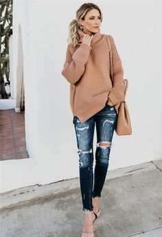 Turtleneck Winter Pullover European Oversize Sweater|LaBoutiqueDacula – La Boutique Dacula Dressy Outfits For Winter, Casual Dressy Outfits, High Neck Pullover, Outfits For Winter, Plain Sweaters, Dressy Casual Outfits, Casual Dressy, Winter Pullover, Long Pullover