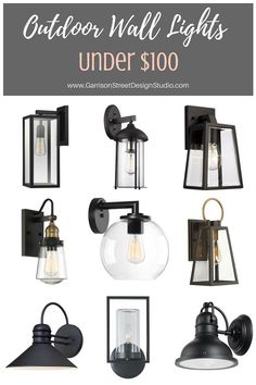 outdoor wall lights under $ 100