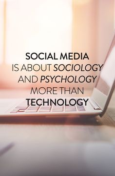 a laptop with the words social media is about sociology and technology more than technology on it