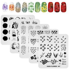 PRICES MAY VARY. 5 Pcs Flowers nail stamping plates. Function: For nail art polish transfer design. All of our nail art plates are made of high quality 304 stainless steels. For better product performance, we recommend to use our nail stamping polish. Notice: Due to different nail polish quality,some nail polish is not suitable for stamping,so please choose the right nail polish ,and if the first time you can not transfer the design to the stamper,please try again. Thanks. How to use:

 1) Remov Stamping Nail Polish, Plate Template, Set Nails, Nail Stamp, Nail Art Stamping Plates, Animal Nails, Nail Stamping Plates, Nail Plate, Flower Template