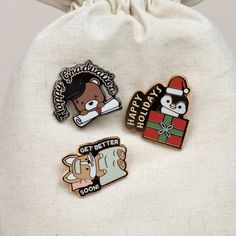 Let our amazing greeting enamel pins deliver your message! These pins can be used to demonstrate your appreciation or give encouragement to friends and family– or use them to express yourself however you’d like. Size: 1.55" x 1.3" Your Message, Enamel Pin, Get Well, Happy Holidays, Friends And Family, Enamel Pins, Encouragement, Pins