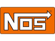 an orange and white sign with the word no5 on it's left side