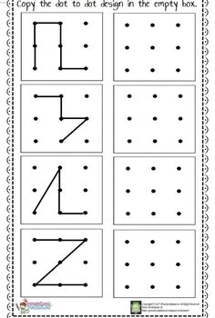 the worksheet to teach children how to draw lines and dots