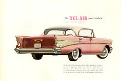 an advertisement for the bel air sport sedan