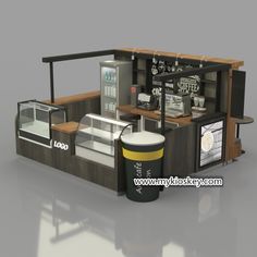 an ice cream shop is shown in this 3d image