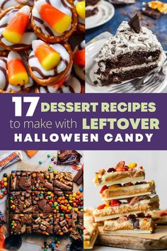 desserts to make with leftover halloween candy