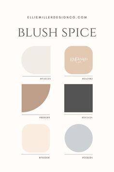 the color scheme for blush spice