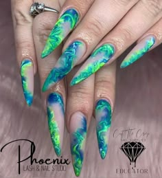 Cute Baddie Nails Acrylic, Glass Nails Designs, Watermarble Nails, Rave Nails, Stilleto Nails Designs, Barbie Nails, Gothic Nails, Classy Acrylic Nails, Nails Only