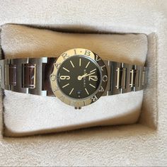 Only Worn Once No Signs Of Wear. Comes With Authenticy Card, Box, Links. Can Be Polished At Any Bulgari Store Worldwide. Lacquered Dial Stainless Steel Quartz Ladies Watch. Toms Espadrilles, Watches Women, Black Leather Loafers, Diamond Quartz, Stiletto Pumps, Women Wrist Watch, Suede Pumps, Women's Watch, Ladies Watch