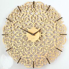 a clock that is made out of wood