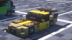 an animated image of some boxes on the ground