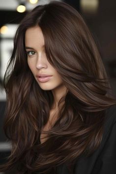 Solid Brunette Hair, Best Hair Color For Olive Skin Tone, Hair Color Ideas For Brown Skin Tone, Brown Hair Colors Chocolate, Rich Dark Brown Hair Color, Brunette With Red Undertones, Olive Skin Tone Hair Color, Dark Brown Hair Rich