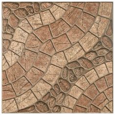 a close up view of a tile floor with brown and tan colors on the tiles