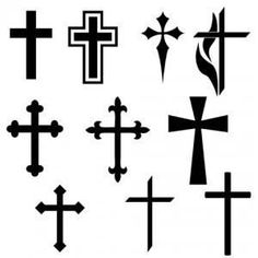 a black and white image of crosses on a cell phone screen with the text pinterest com