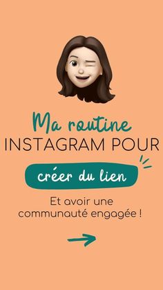 an orange background with the words instagramm pour and a woman's face