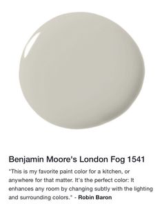 a white paint color with the caption's description below