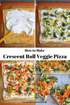 how to make crescent roll veggie pizza