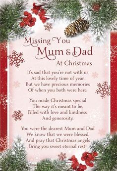 a christmas poem for mom and dad