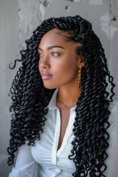 Take your protective style game to glam new heights in 2024 with these must-try crochet braids! Whether you love twists, faux locs, braided buns or ponytails, these looks deliver major inspo. 👆 Click for more ideas！ Loose Hair Crochet Styles, Crotchet Hairstyles Black Women Locs, Black Women Braided Hairstyles, Curly Braid, Braided Buns, Braided Hairstyles For Black Women Cornrows, Crochet Box Braids, Faux Locs Hairstyles, Crochet Braid Styles