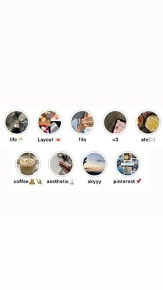 several different types of people are shown on the same page, including coffee and cake