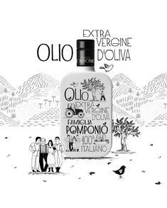 an advertisement for the old fashioned bottle of wine with people standing in front of it