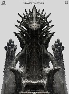 an image of a giant iron throne with spikes on it