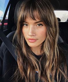 Long Hair And Bangs, Heart Shaped Face, Heart Shaped Face Hairstyles, Hairstyles Long Hair, Celebrity Haircuts, Heart Face Shape, Hairstyles Long, Hair Envy