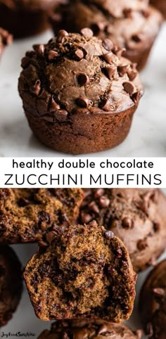 healthy double chocolate zucchini muffins are the perfect treat for those special occasion