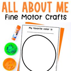 an all about me fine motor crafts activity for kids to do with their favorite color is