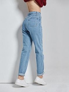 Best Seller! Modernly High Waist Jeans | Mais Vendidos! Jeans Modernamente De Cintura Alta - Modernly Fashome Extreme Ripped Jeans, Ripped Jeggings, Blazer Outfits Casual, Best Jeans For Women, Womens Ripped Jeans, Jeans Outfit Casual, All Jeans