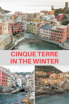 cinque terrare in the winter with text overlay that reads cinque terrare in the winter