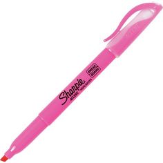 a pink pen with the words sharpie on it