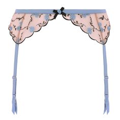 Garter belt FLEUR DU MAL Rose and Vine Satin Bow, Vines, Satin, Pink, Quick Saves, Color