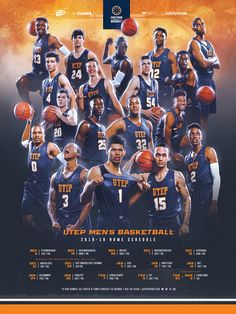 the men's basketball team is shown in this poster