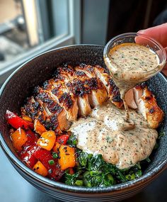 Indulge in this Honey Mustard Glazed Chicken with Roasted Vegetables, a dish that combines the juicy Pork Dinner, Buddha Bowl, Quinoa, Favorite Recipes, Chef, Chicken