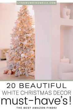 20 Beautiful White Amazon Christmas Home Decor Must-Have's - Lynn Mumbing Mejia White Christmas Drink, Christmas Decorations White, White Christmas Decorations, Dreamy Whites, A White Christmas, Christmas Decor Inspiration