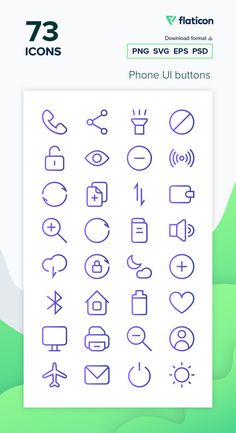 the icon pack includes different icons, such as phone buttons and other things to use