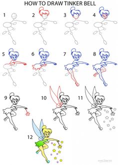 how to draw tinker bell from the movie tinkerbell with instructions and pictures