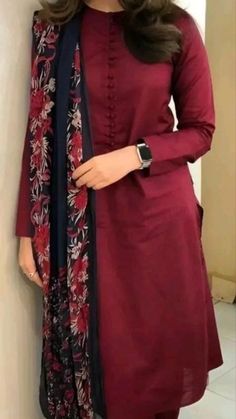 Dress Designs For Stitching, Simple Frock Design, Long Frock Designs, Simple Frocks, Long Kurti