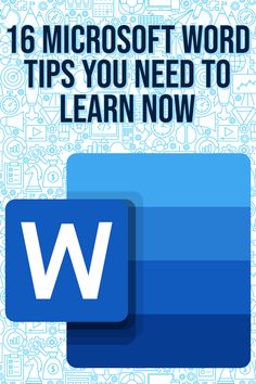 the cover of microsoft's book, 16 microsoft word tips you need to learn now