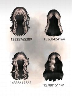 Roblox Two Tone Hair Codes, Hair Id Codes, Roblox Black Hair, Two Tone Hair, Tan Skin Blonde Hair