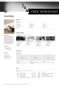 the website for social media is displayed in black and white