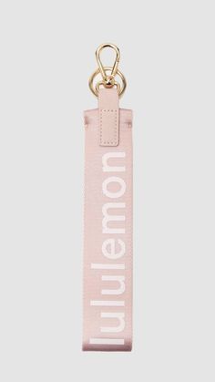 Pink Lululemon Keychain, Key Chains Aesthetic, Preppy Keychain, Chains Aesthetic, Preppy Jewelry, Car Key Holder, Key Chain Holder, Cute Car Accessories, Girly Accessories