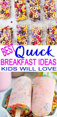 the best quick breakfast ideas for kids will love these cereal bars and rice krispy treats