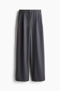 Wide-leg pants in soft twill with shaping darts at back. High waist  zip fly with concealed hook-and-bar fastener  and welt side pockets. Sweater Blazer, Suits And Jackets, Cardigan Sweater Jacket, Maternity Swimwear, Lady Grey, Twill Pants, Sleepwear & Loungewear, Maternity Wear, Tight Leggings