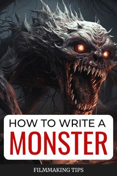 an image of a monster with the title how to write a monster film making tips