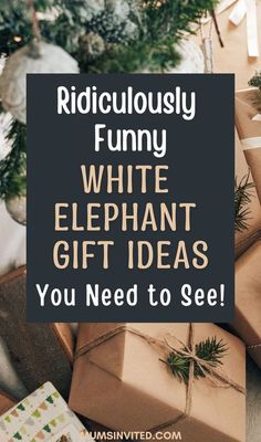 Quirky Diy, Elephant Gift Ideas, White Elephant Party, Christmas Eve Traditions, Bonus Dad Gifts, Elephant Party, White Elephant Gifts Exchange, Advent Calendars For Kids