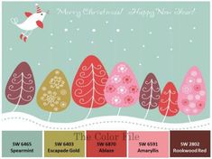 the color scheme for merry christmas happy new year